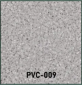 Próbka PVC-009 wykładziny PVC w jasnym popielu z gęstym drobnym granulatem i efektem lastryko