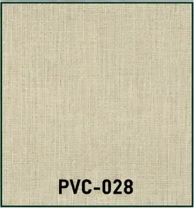 Próbka PVC-028 wykładziny PVC w dekorze tekstylnym — kremowa plecionka imitująca len o równym splocie